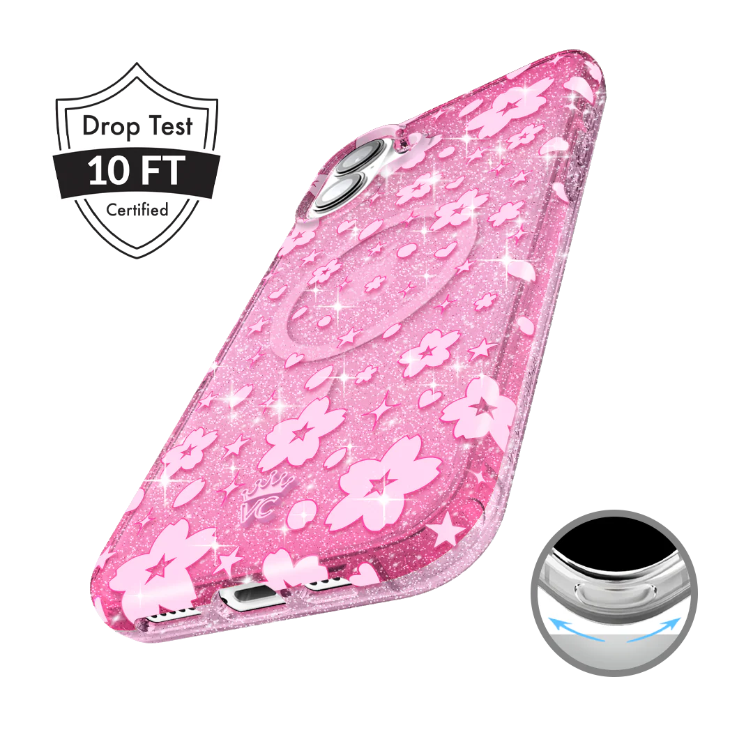 Cherry Blossom Glitter iPhone Case - Image 19