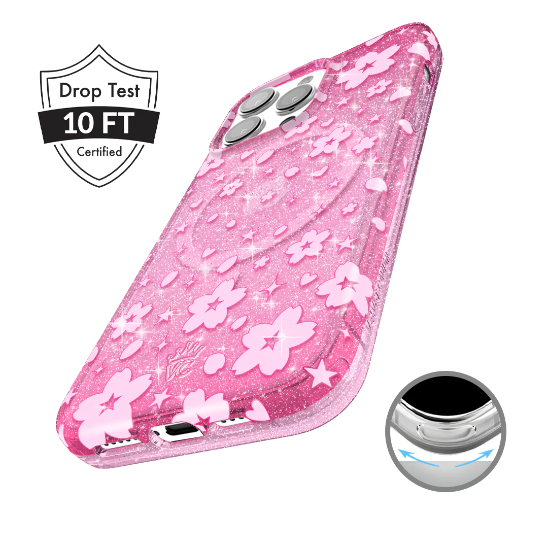 Cherry Blossom Glitter iPhone Case - Image 64