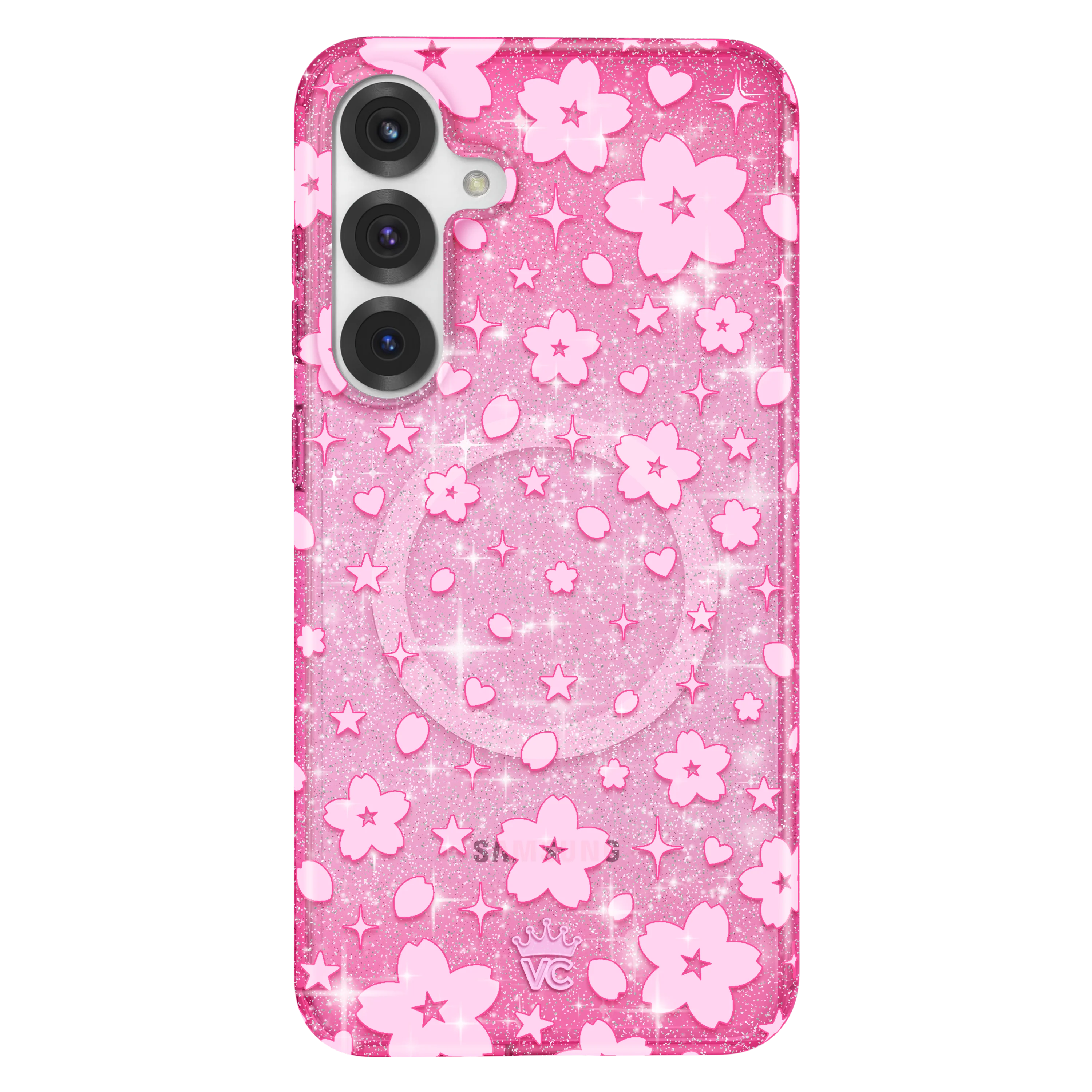 Cherry Blossom Glitter Samsung Case