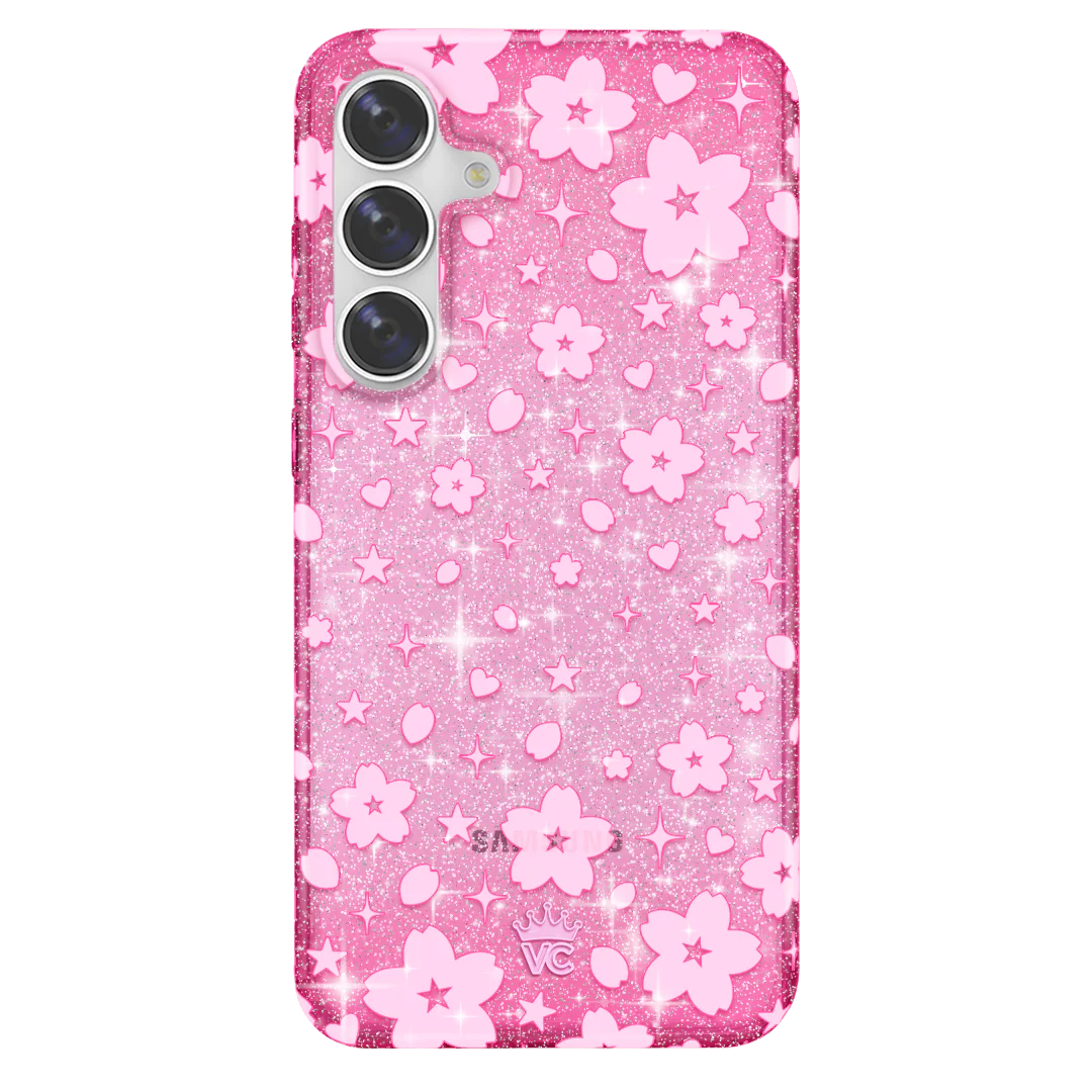 Cherry Blossom Glitter Samsung Case - Image 22