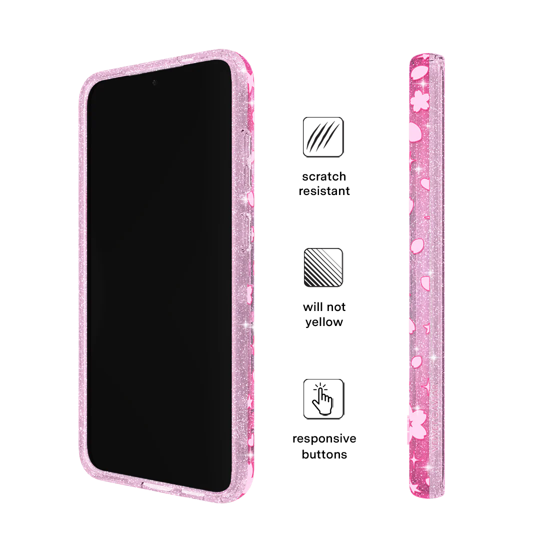 Cherry Blossom Glitter Samsung Case - Image 27