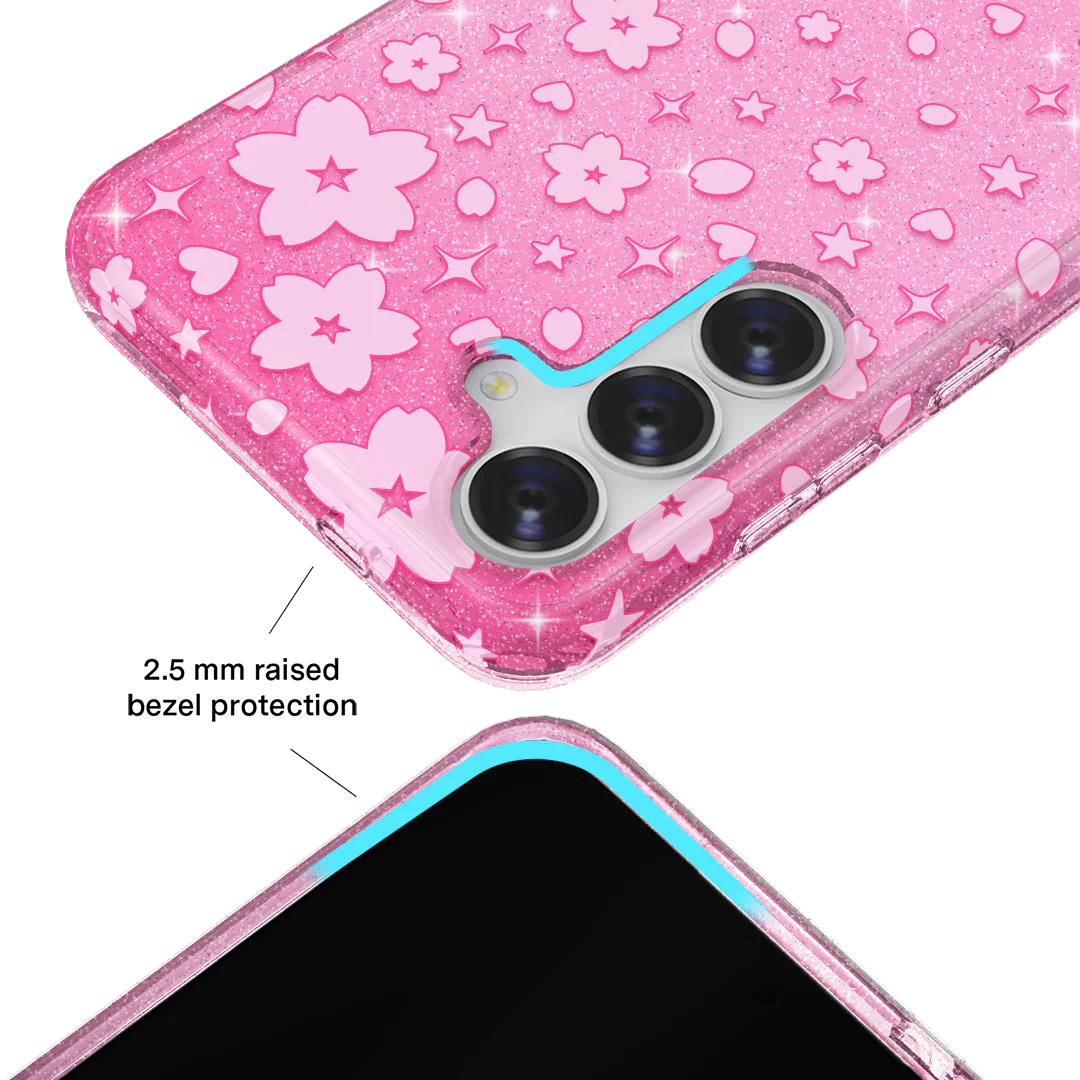 Cherry Blossom Glitter Samsung Case - Image 31