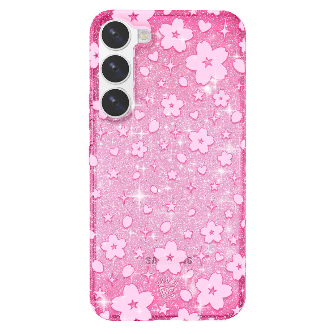 Cherry Blossom Glitter Samsung Case - Image 58