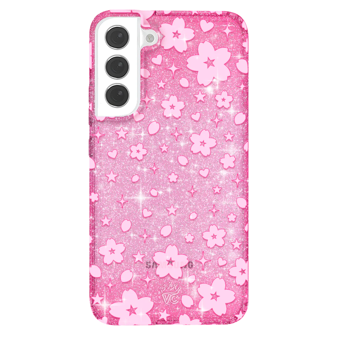 Cherry Blossom Glitter Samsung Case - Image 71