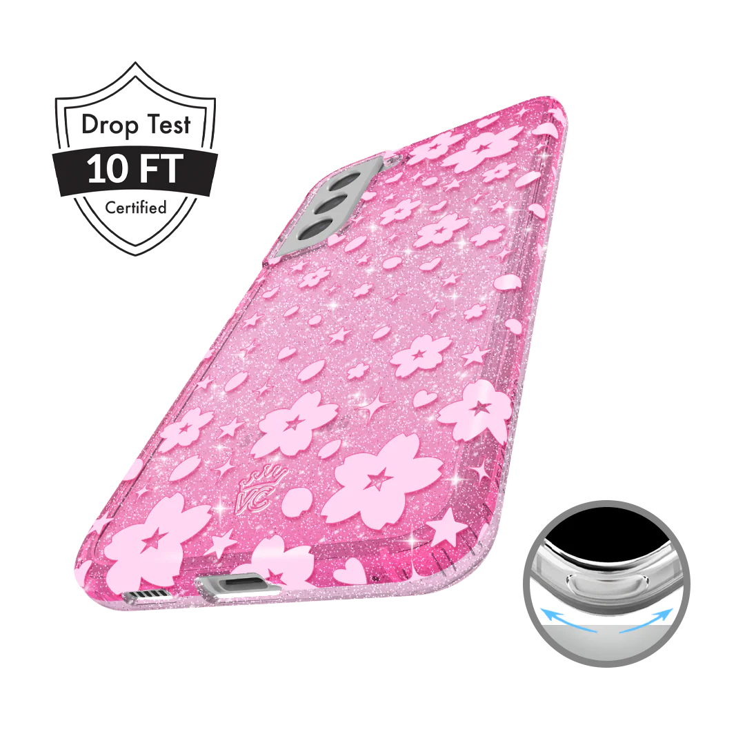 Cherry Blossom Glitter Samsung Case - Image 75
