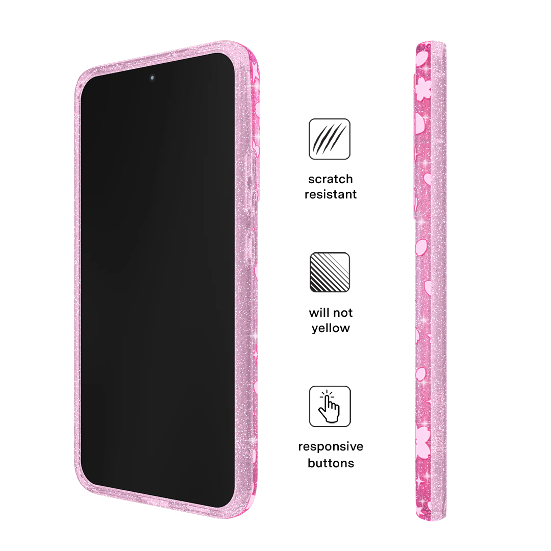 Cherry Blossom Glitter Samsung Case - Image 77