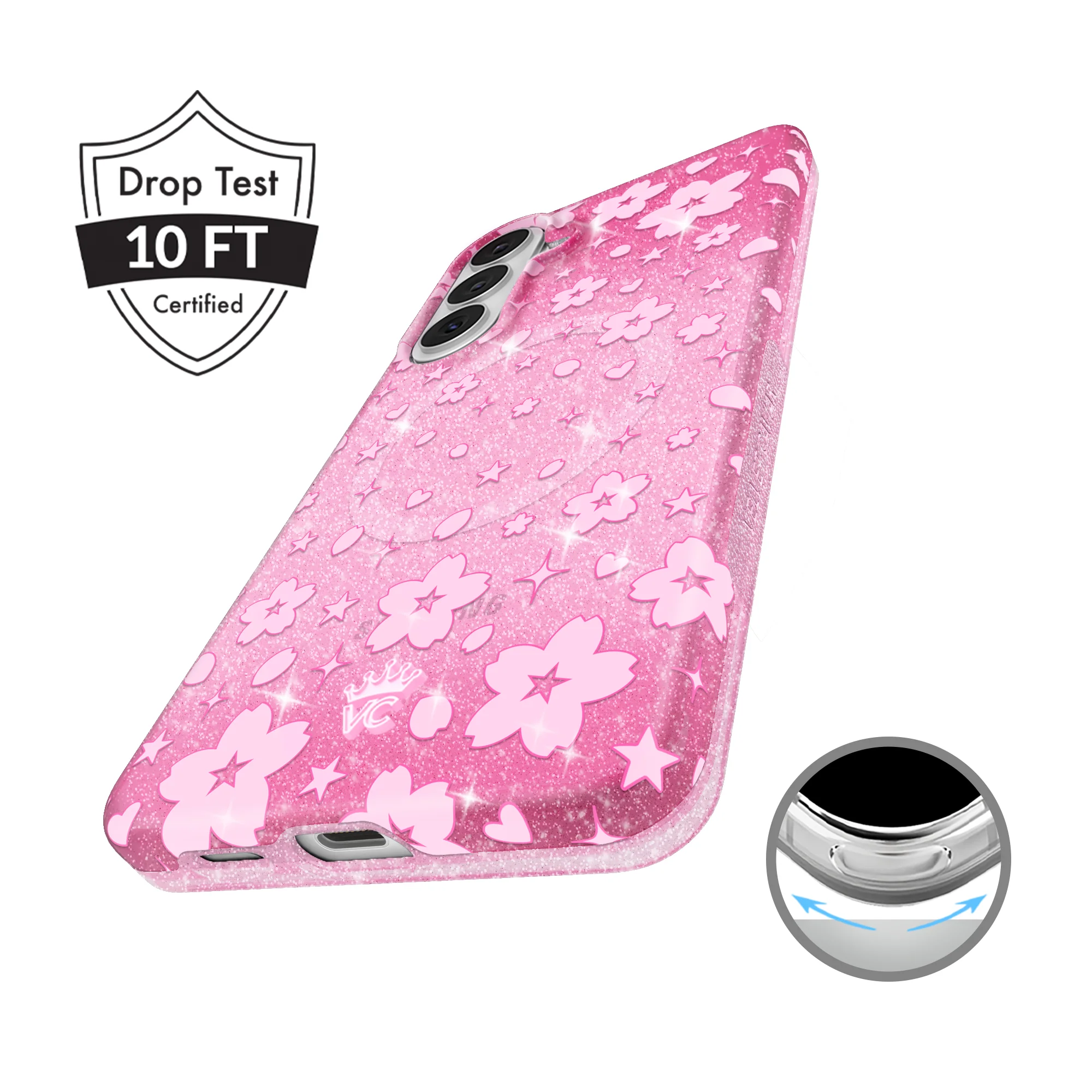 Cherry Blossom Glitter Samsung Case - Image 95
