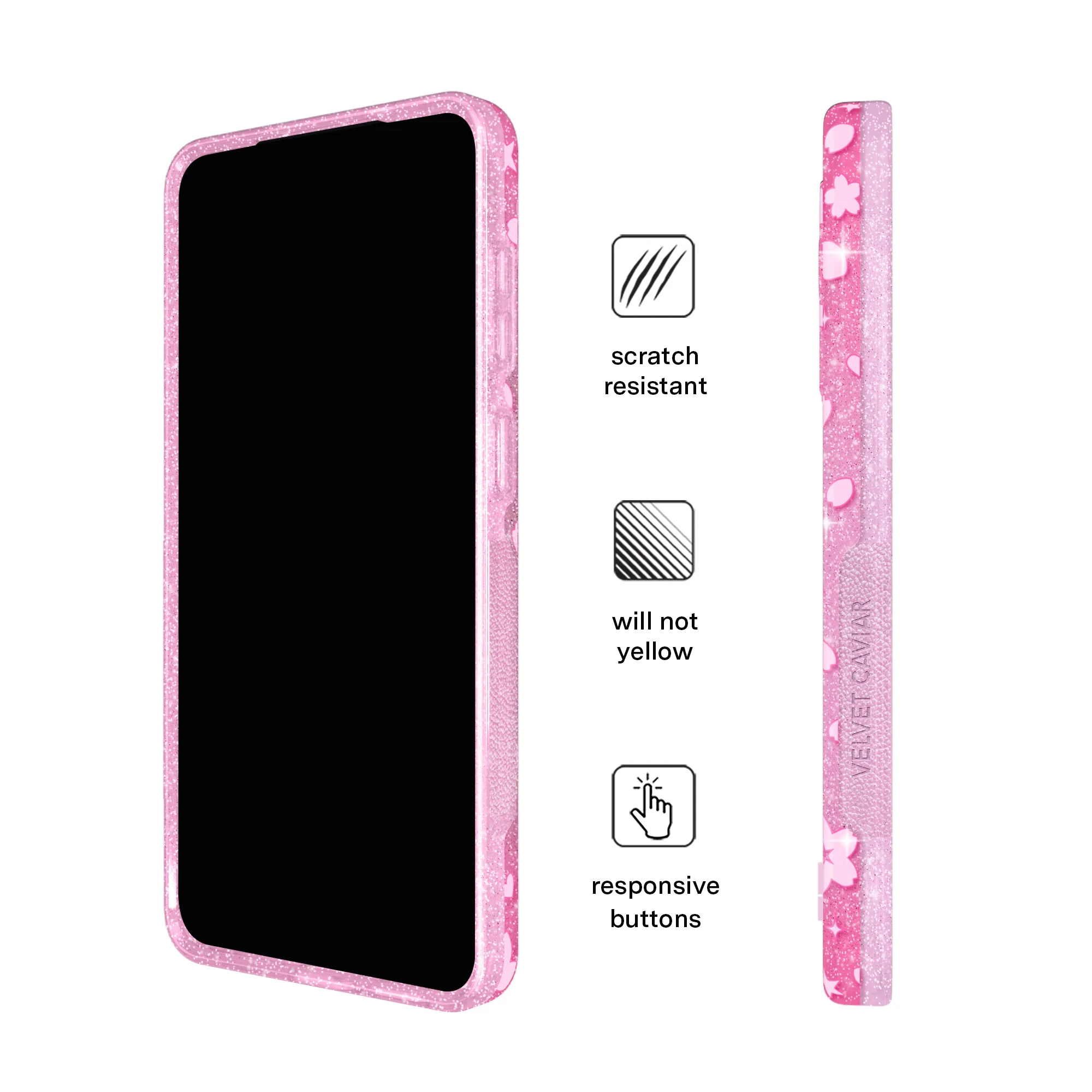 Cherry Blossom Glitter Samsung Case - Image 99