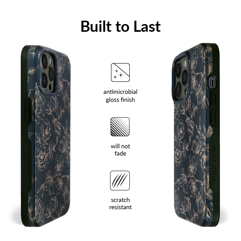 Floral Rose Gold Chrome iPhone Case - Image 123