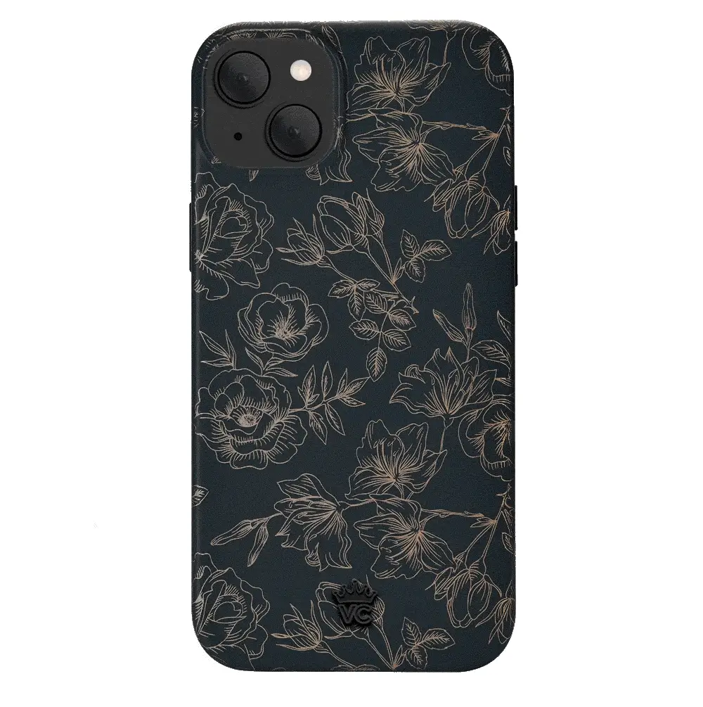 Floral Rose Gold Chrome iPhone Case - Image 135
