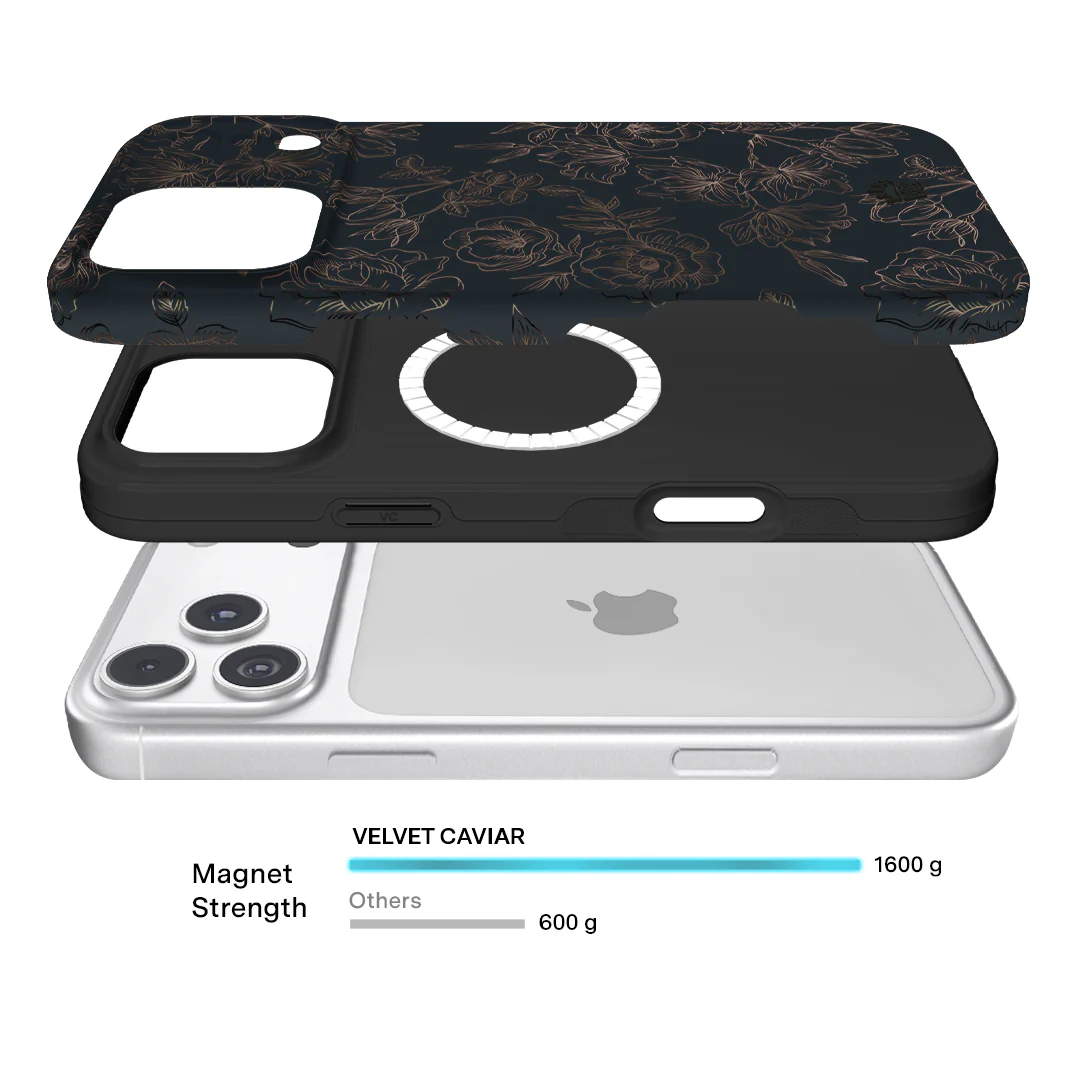 Floral Rose Gold Chrome iPhone Case - Image 178