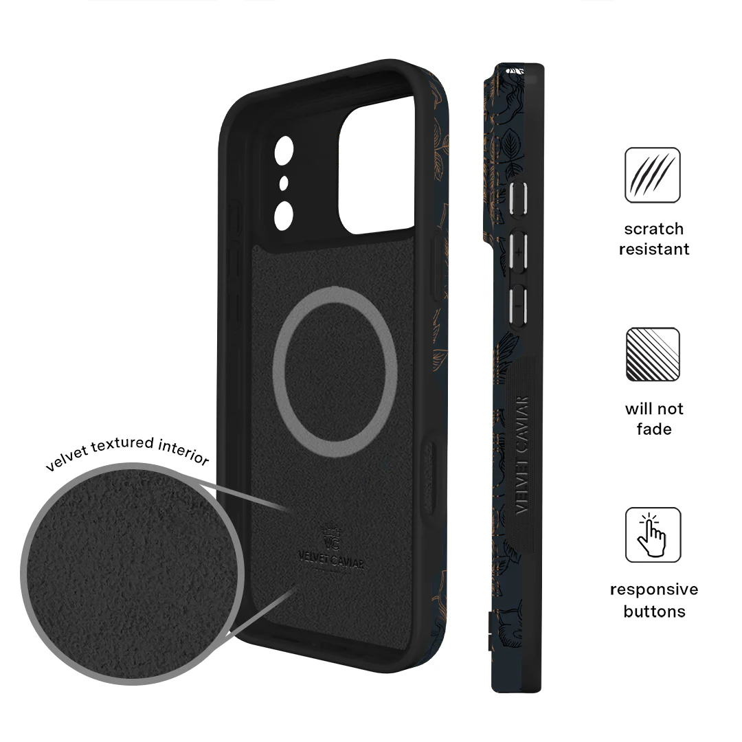 Floral Rose Gold Chrome iPhone Case - Image 179