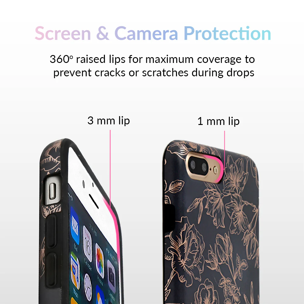 Floral Rose Gold Chrome iPhone Case - Image 26