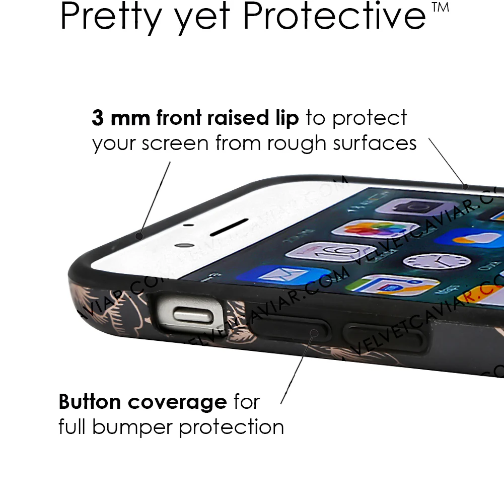 Floral Rose Gold Chrome iPhone Case - Image 32