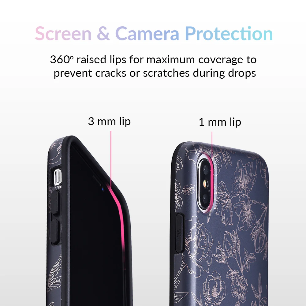 Floral Rose Gold Chrome iPhone Case - Image 42