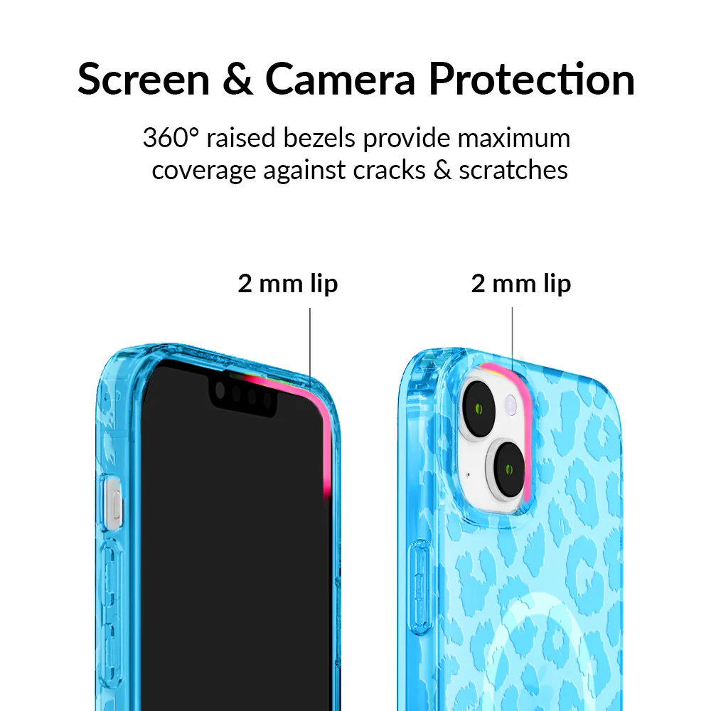Aqua Blue Leopard iPhone Case - Image 15