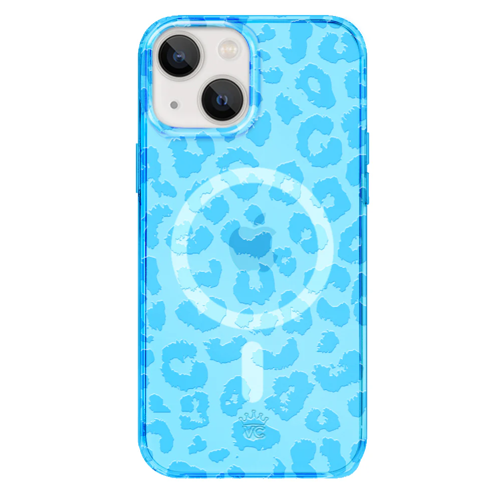 Aqua Blue Leopard iPhone Case - Image 31