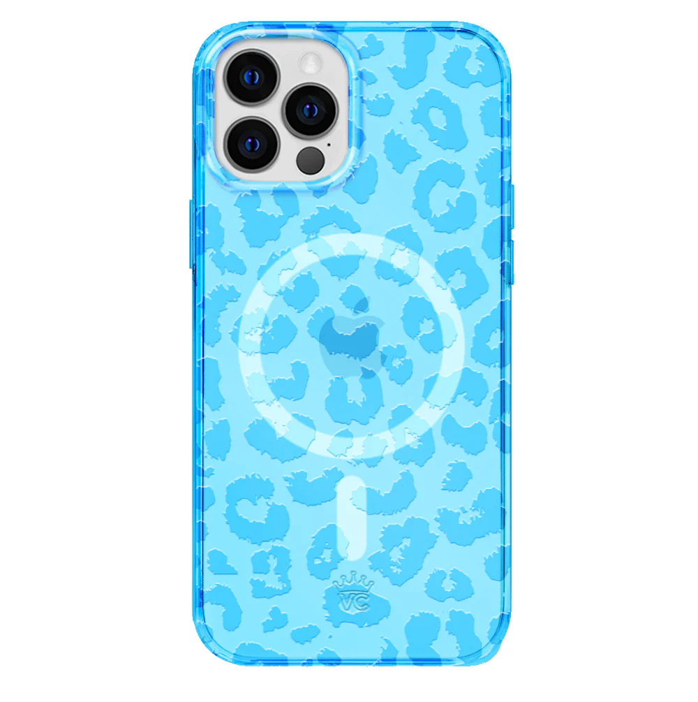 Aqua Blue Leopard iPhone Case - Image 37