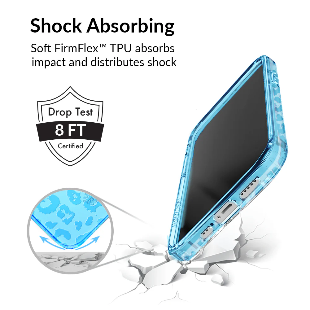Aqua Blue Leopard iPhone Case - Image 40