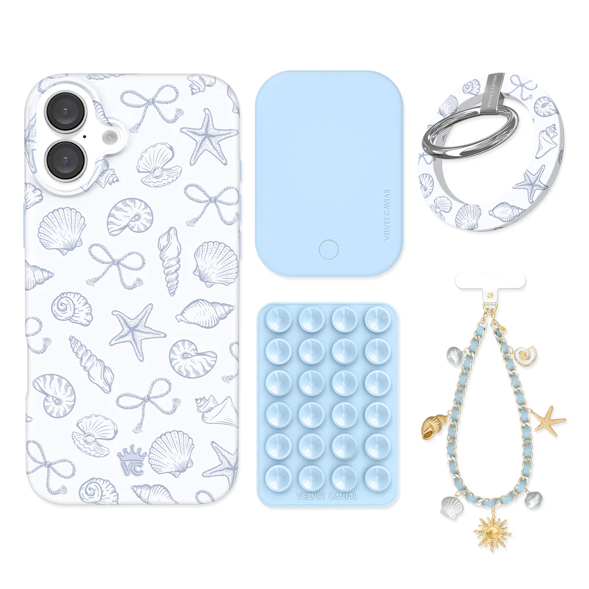 Coastal Seashells iPhone Bundle Set - Grip
