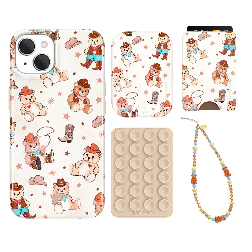 Cowboy Teddy iPhone Bundle Set - Wallet - Image 13