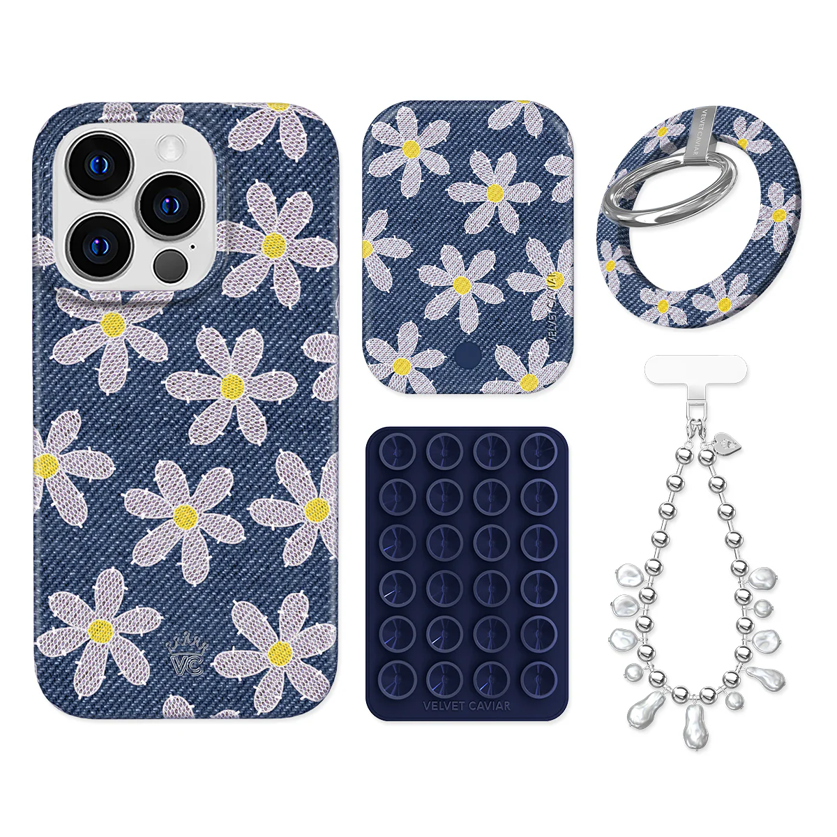 Denim Daisy iPhone Bundle Set - Grip - Image 14