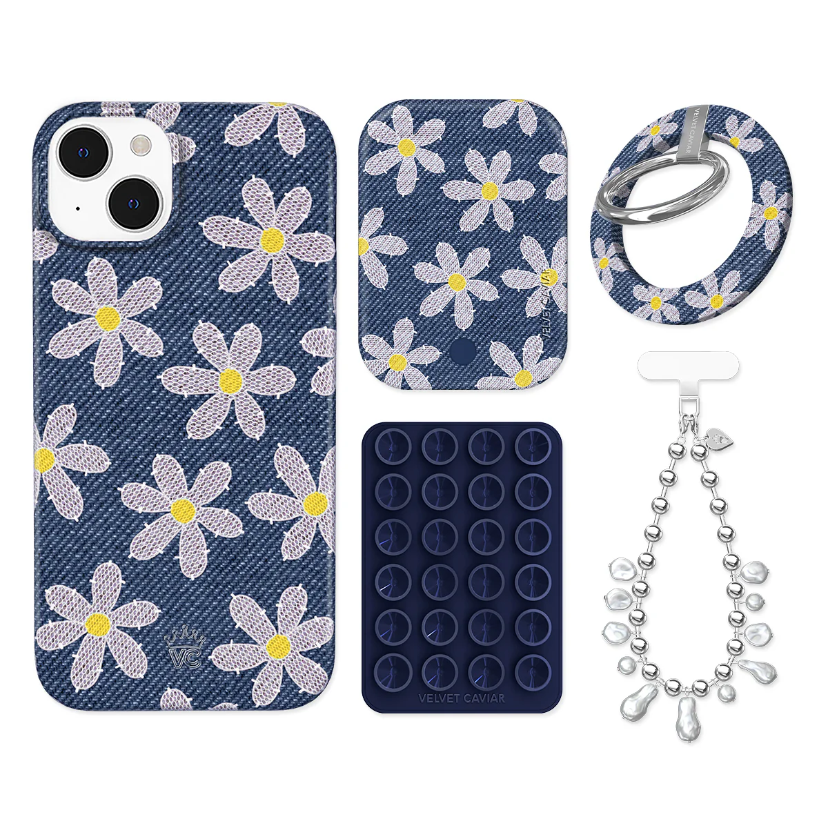 Denim Daisy iPhone Bundle Set - Grip - Image 15