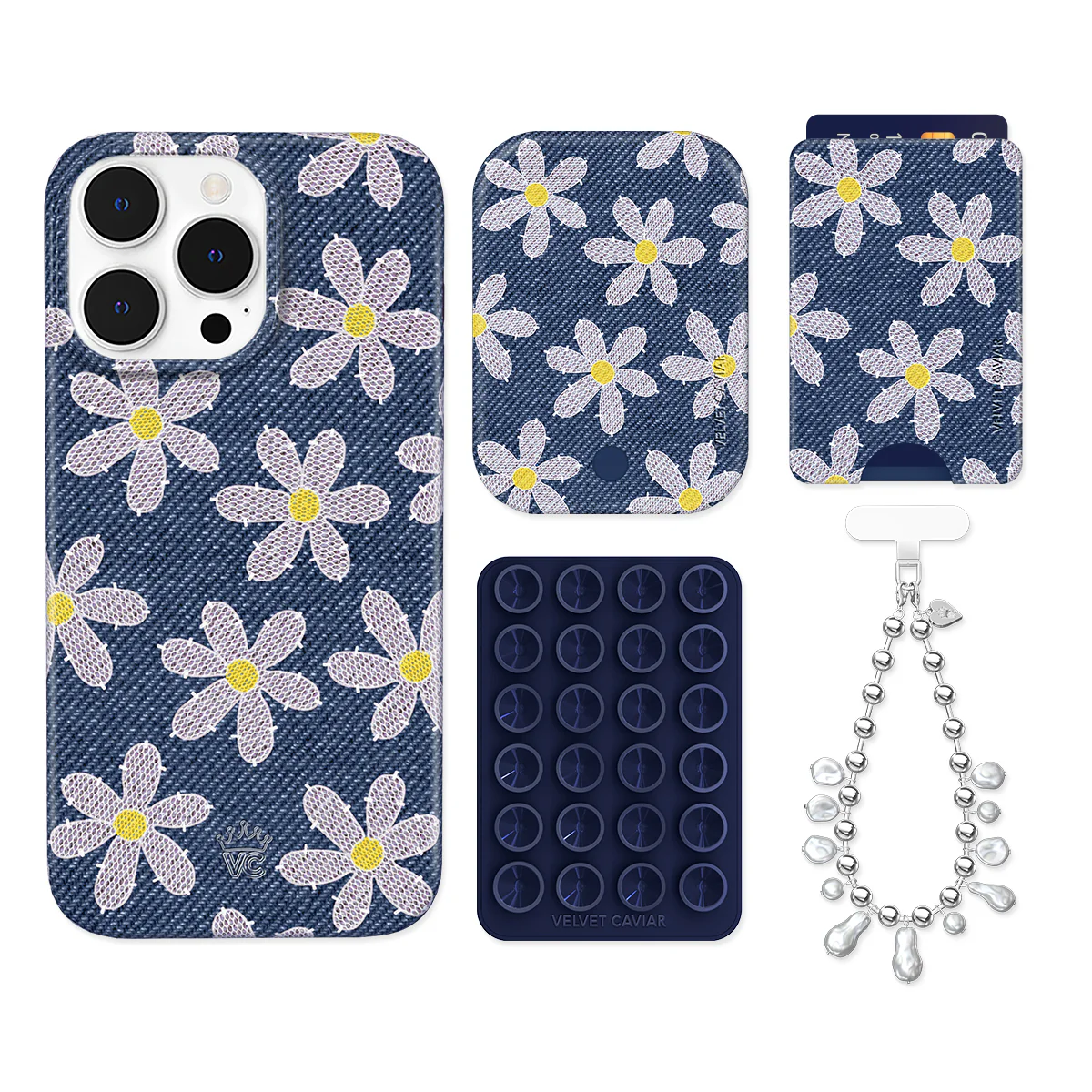 Denim Daisy iPhone Bundle Set - Wallet - Image 10