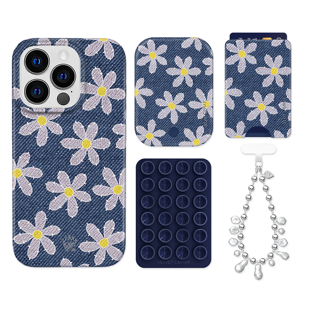 Denim Daisy iPhone Bundle Set - Wallet - Image 14