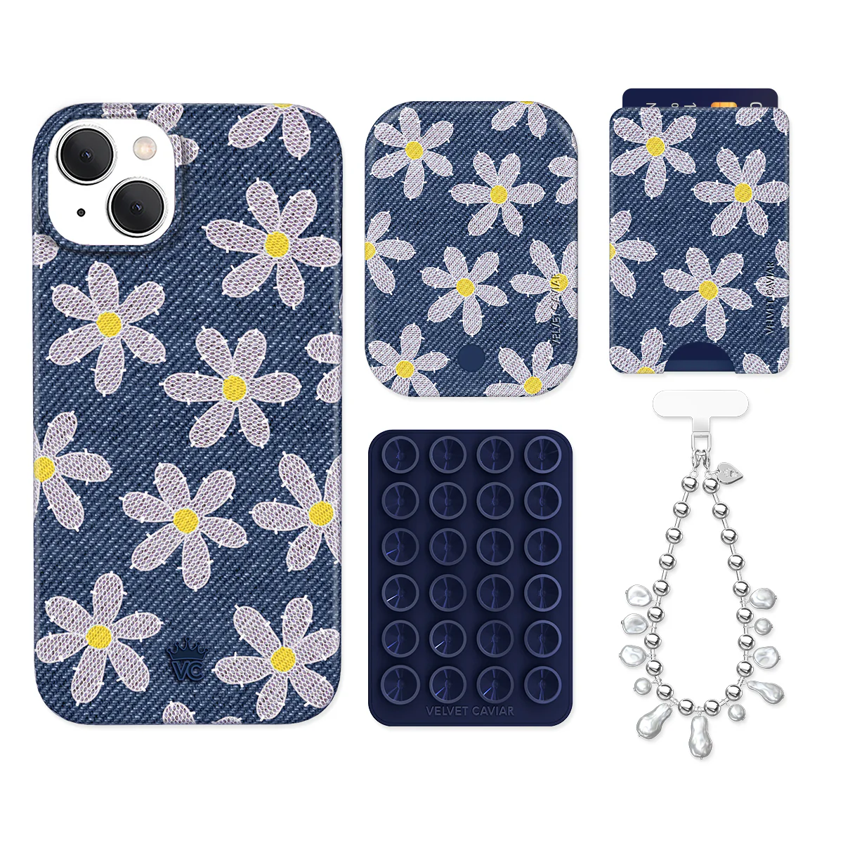 Denim Daisy iPhone Bundle Set - Wallet - Image 5