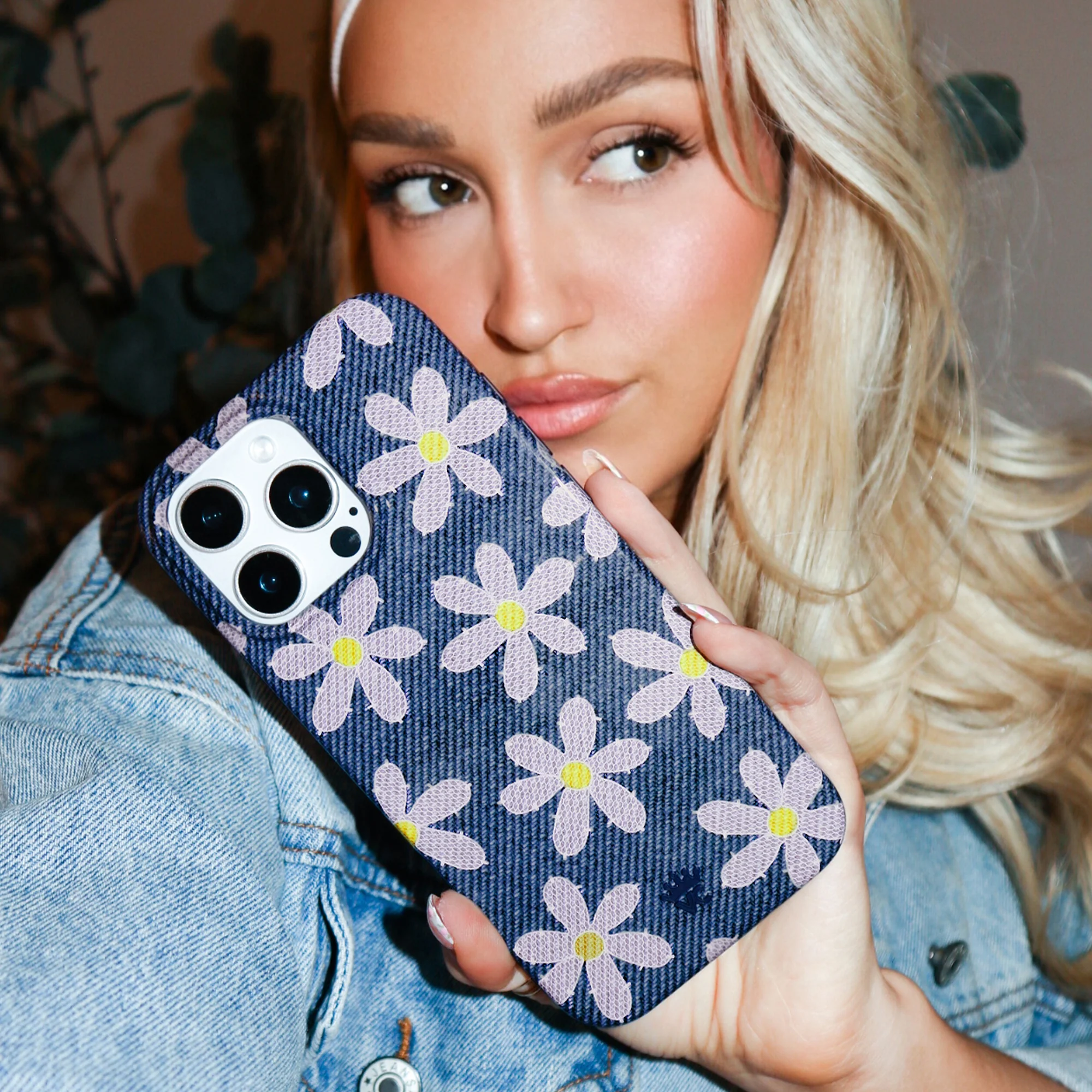 Denim Daisy iPhone Case - Image 58