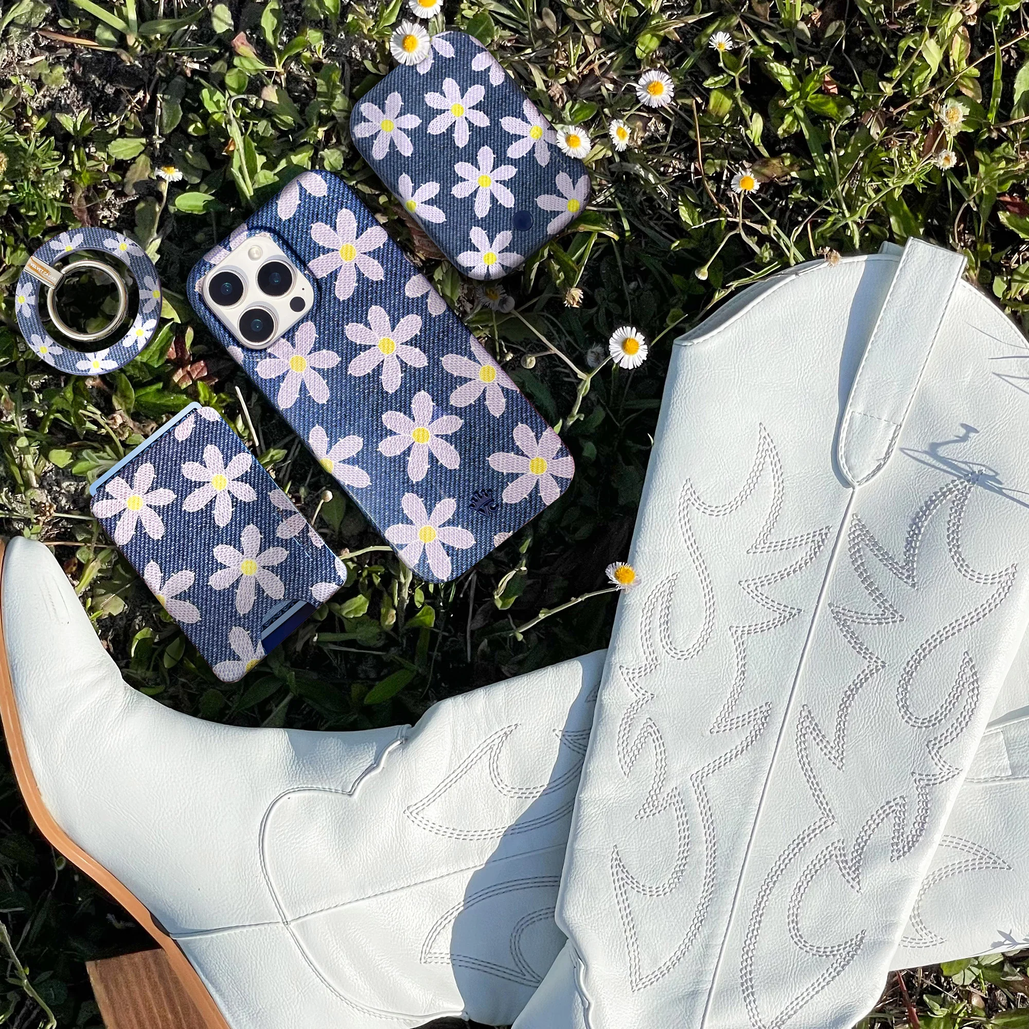 Denim Daisy iPhone Case - Image 70