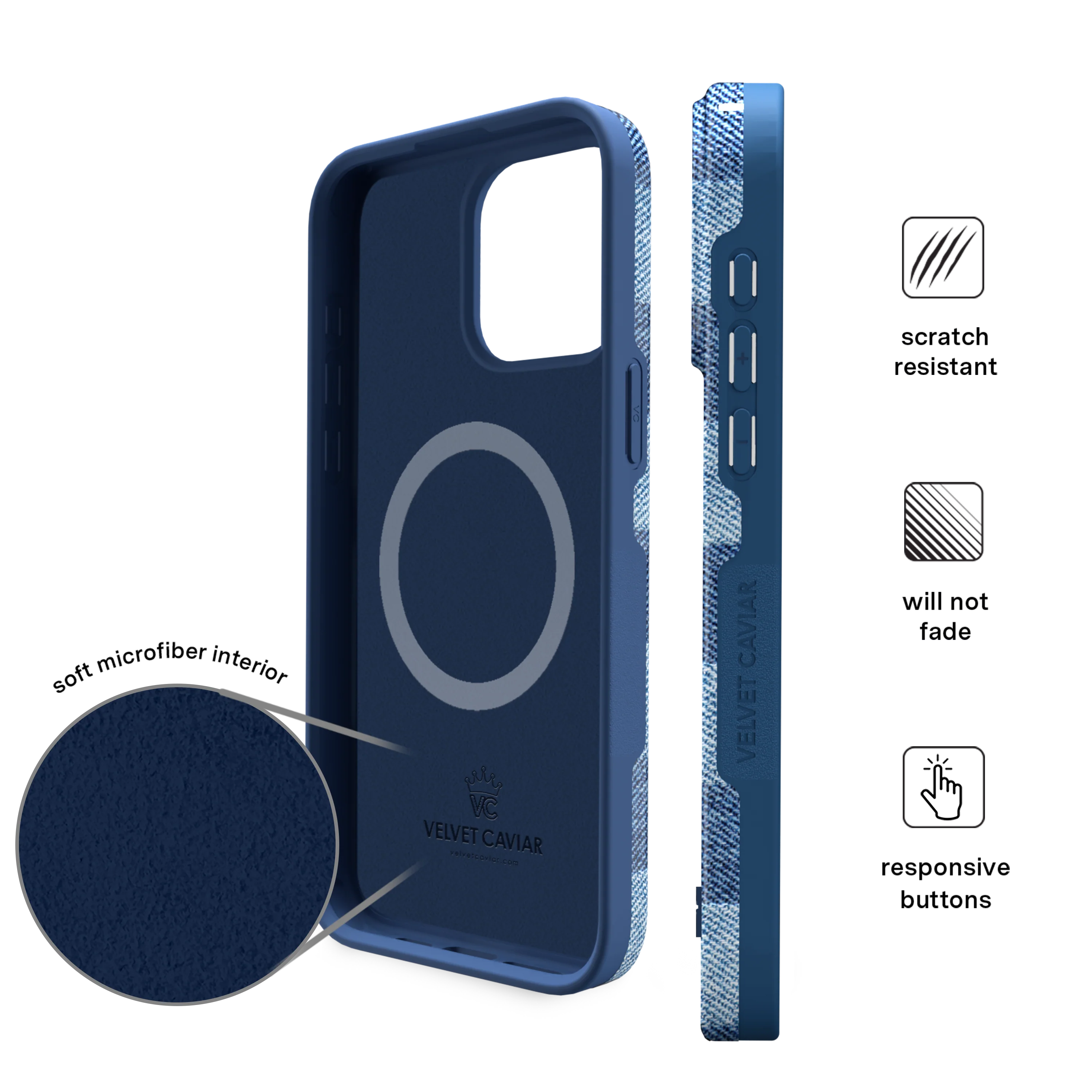 Denim Vibe Checkered iPhone Case - Image 12