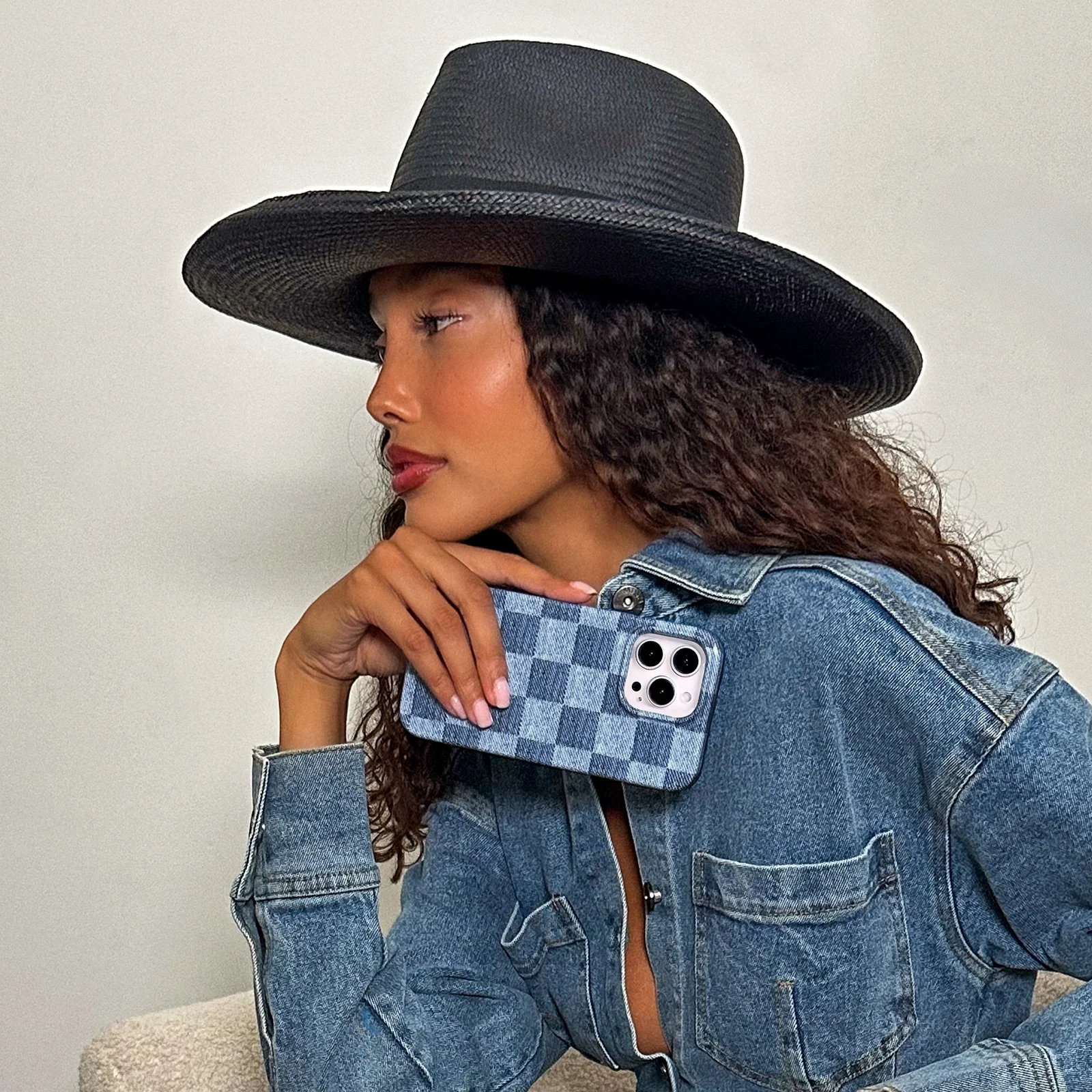 Denim Vibe Checkered iPhone Case - Image 26