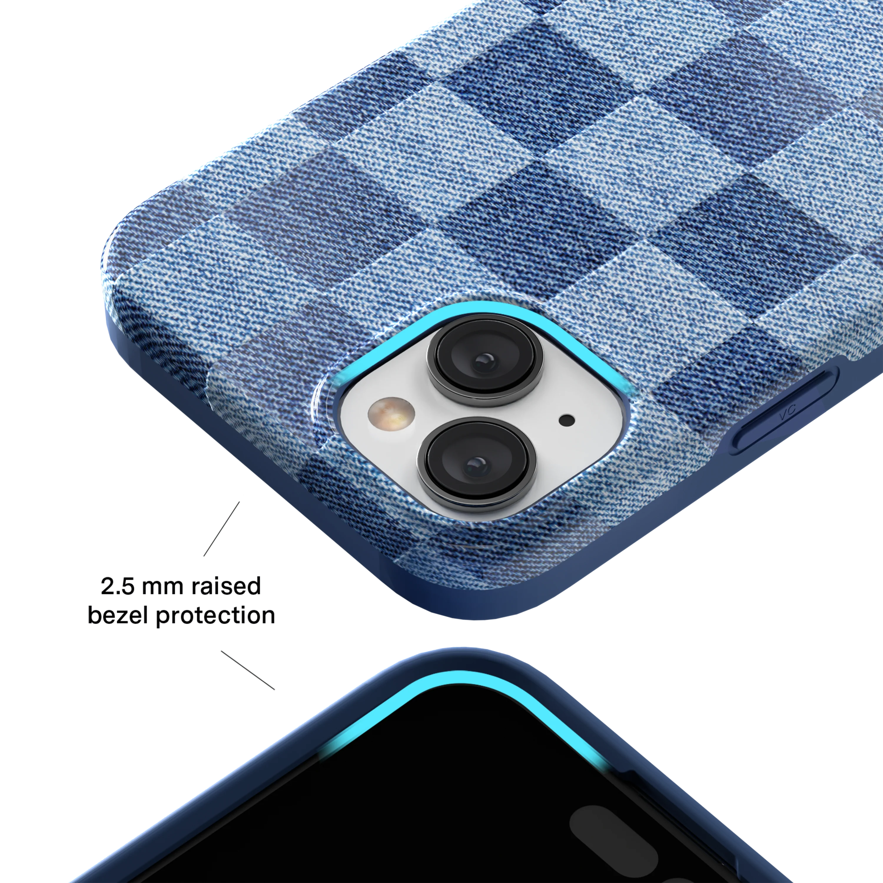 Denim Vibe Checkered iPhone Case - Image 45