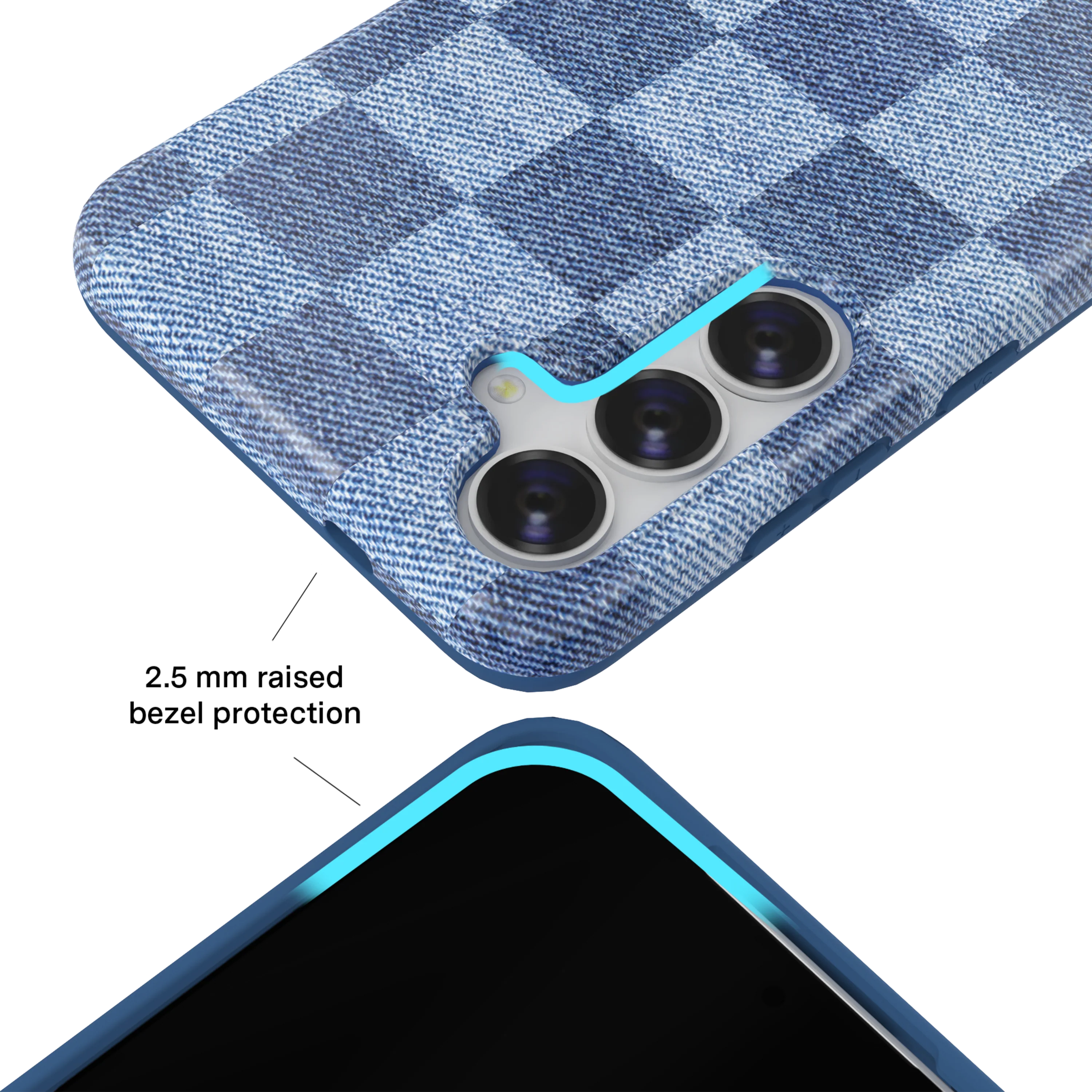 Denim Vibe Checkered Samsung Case - Image 2