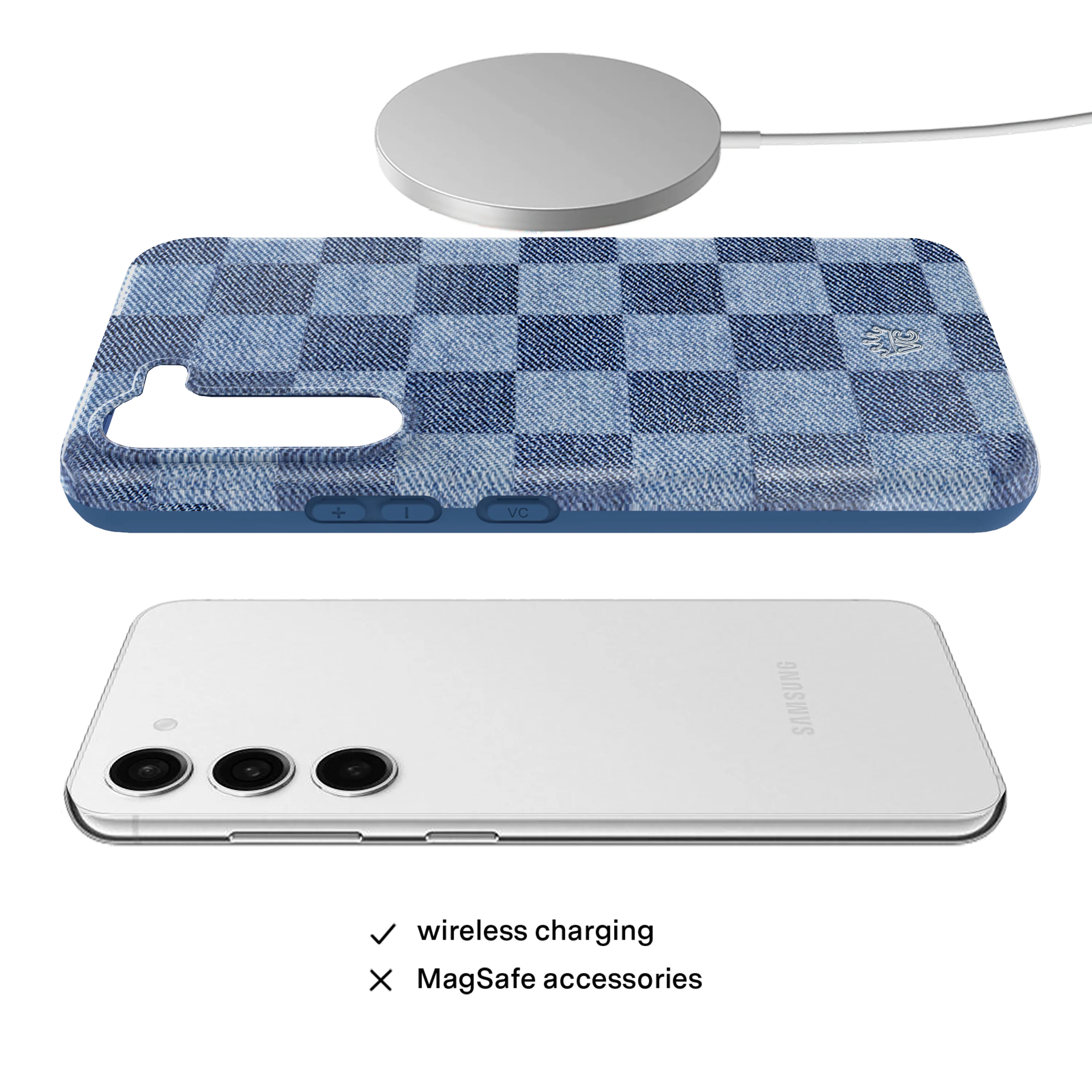 Denim Vibe Checkered Samsung Case - Image 23