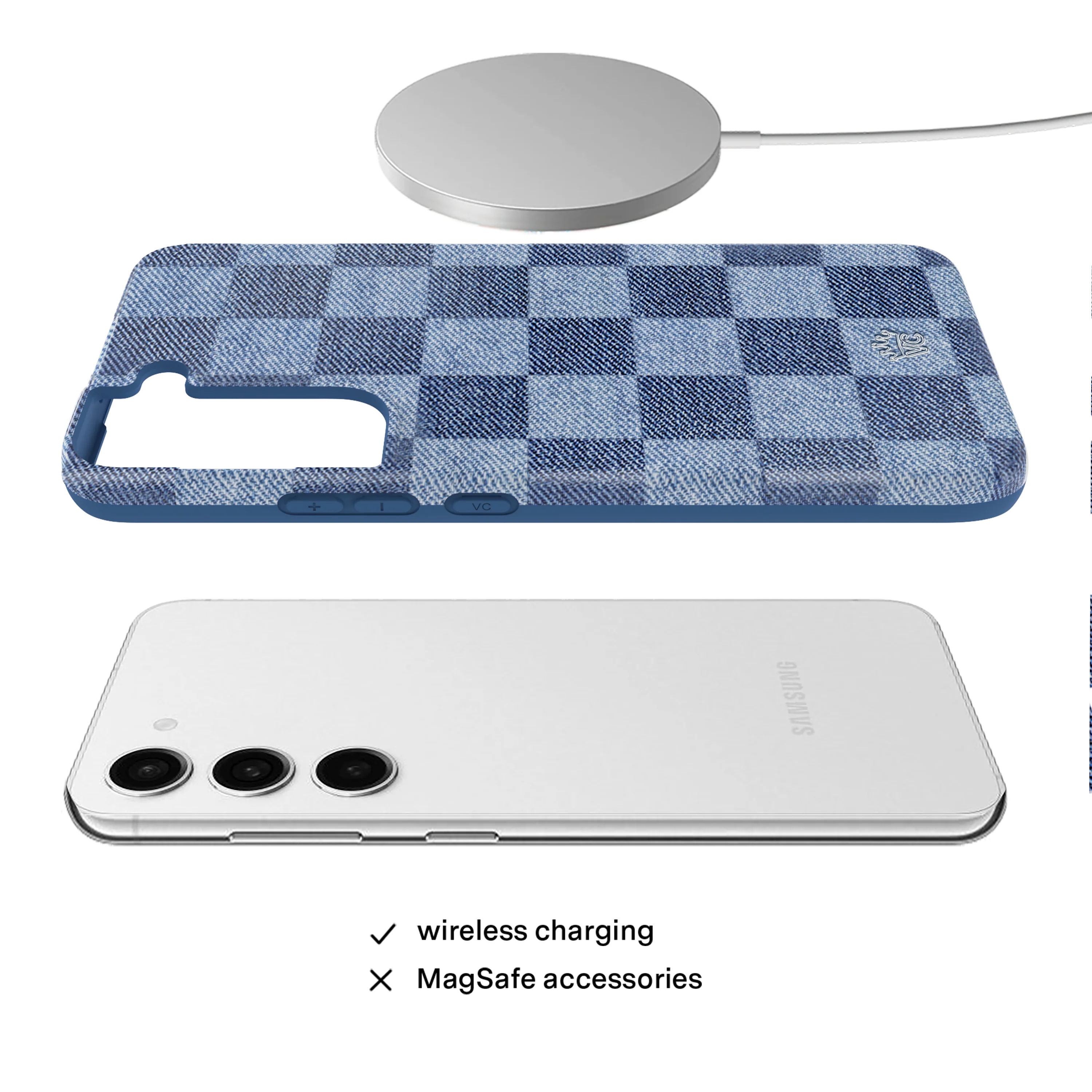 Denim Vibe Checkered Samsung Case - Image 38