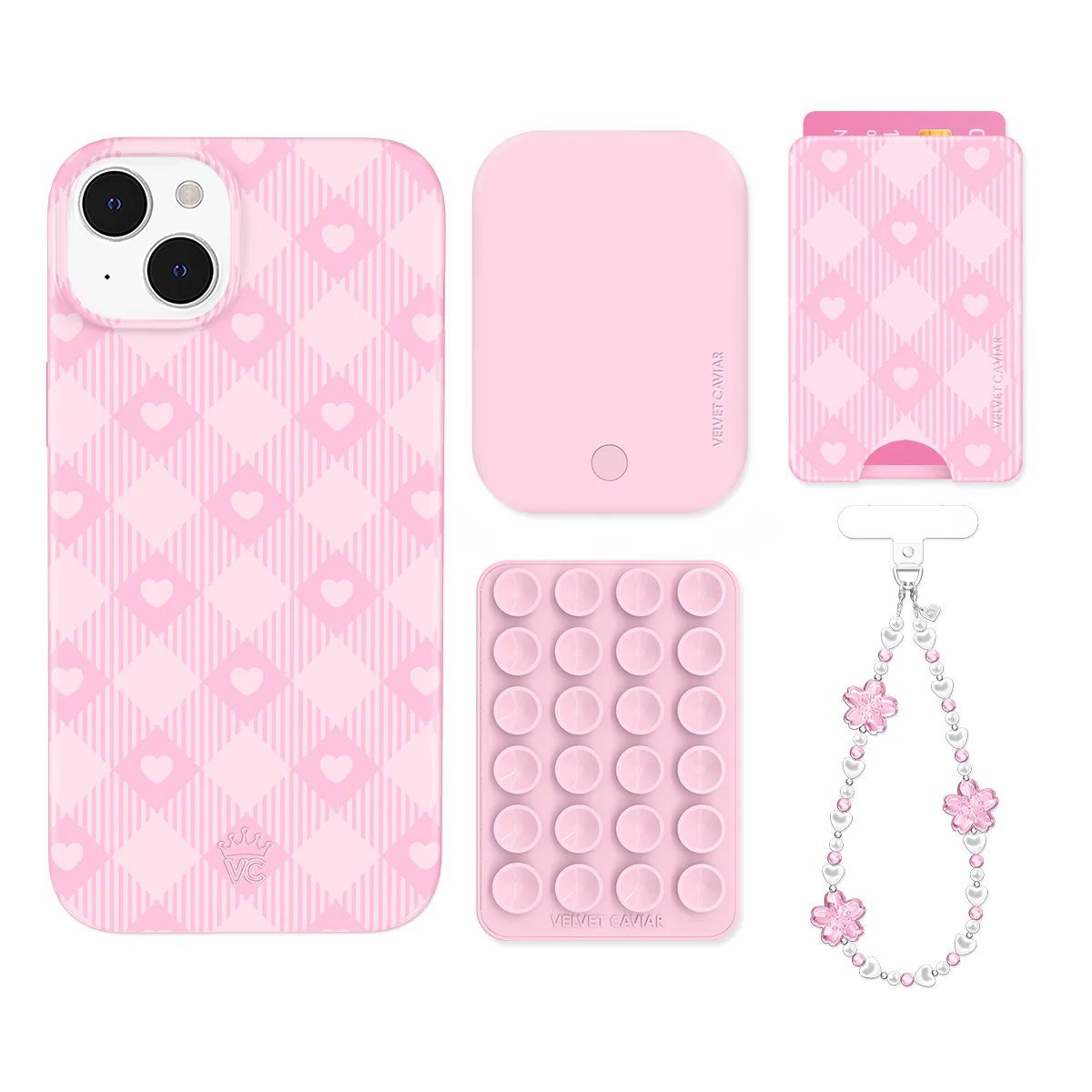 Dolly Pink Gingham iPhone Bundle Set - Wallet - Image 12
