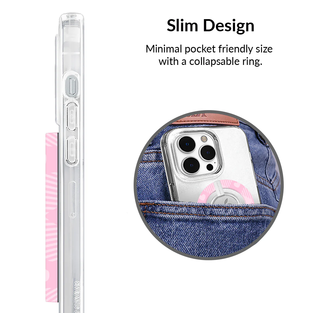 Dolly Pink Gingham MagSafe Grip Ring - Image 5