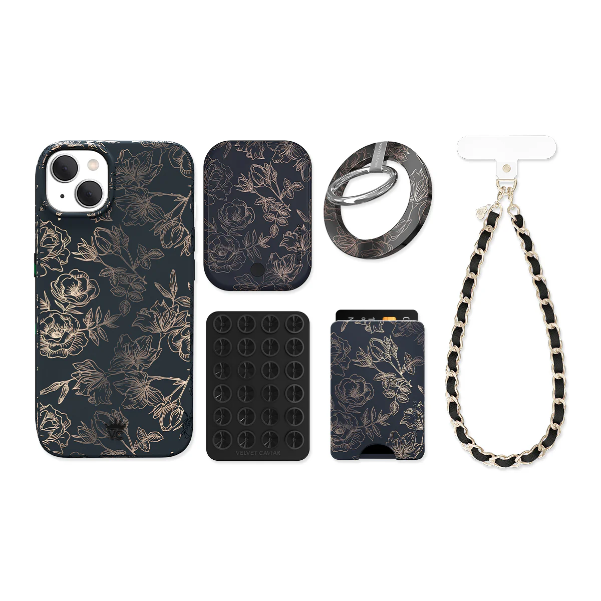 Floral Rose Gold Chrome iPhone Bundle Set - Image 9
