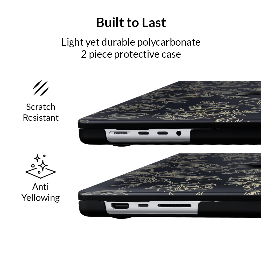 Floral Rose Gold MacBook Case - Image 16