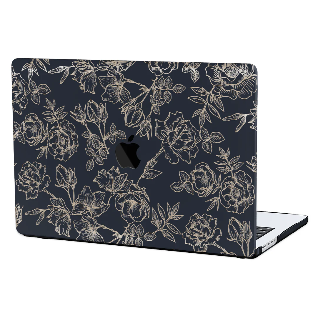 Floral Rose Gold MacBook Case - Image 19
