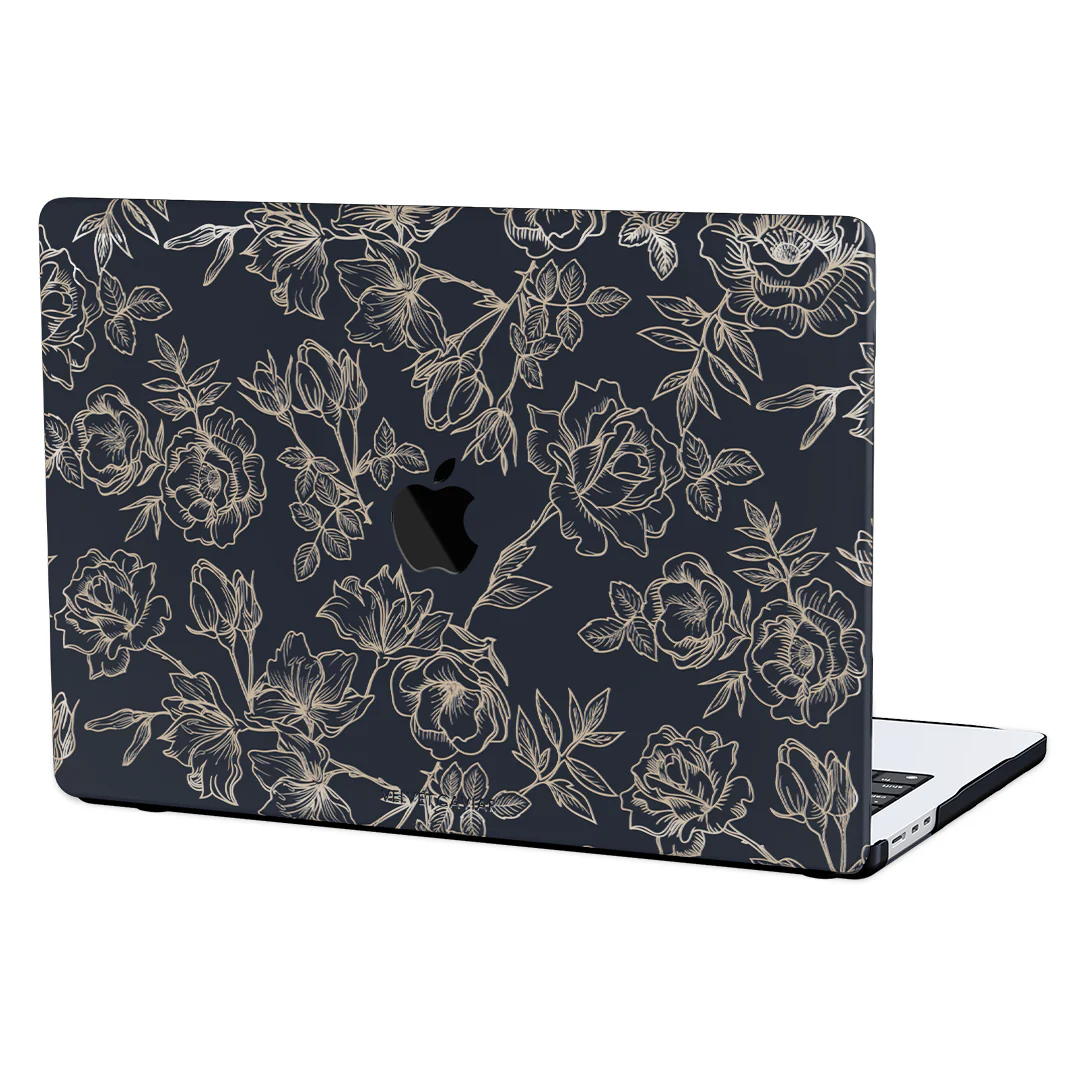 Floral Rose Gold MacBook Case - Image 25
