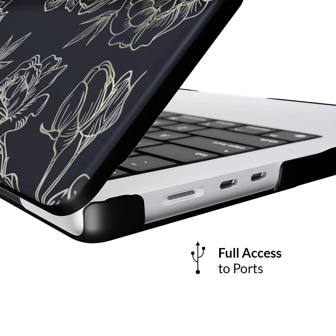 Floral Rose Gold MacBook Case - Image 27