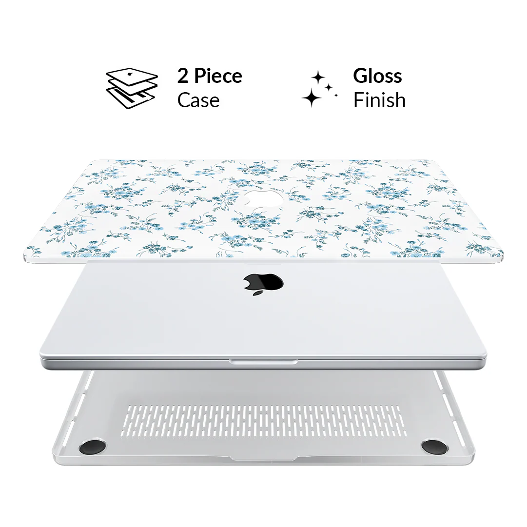French Blue Floral MacBook Case - Image 8