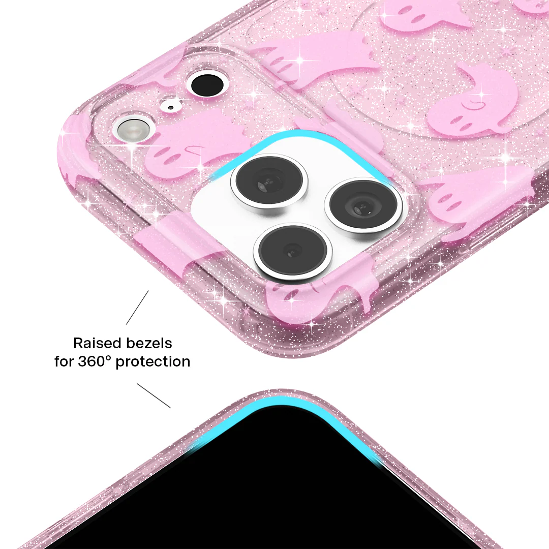 Ghosted Pink Glitter iPhone Case - Image 103