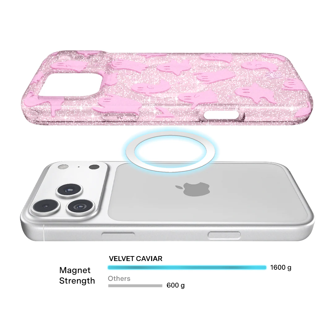 Ghosted Pink Glitter iPhone Case - Image 104
