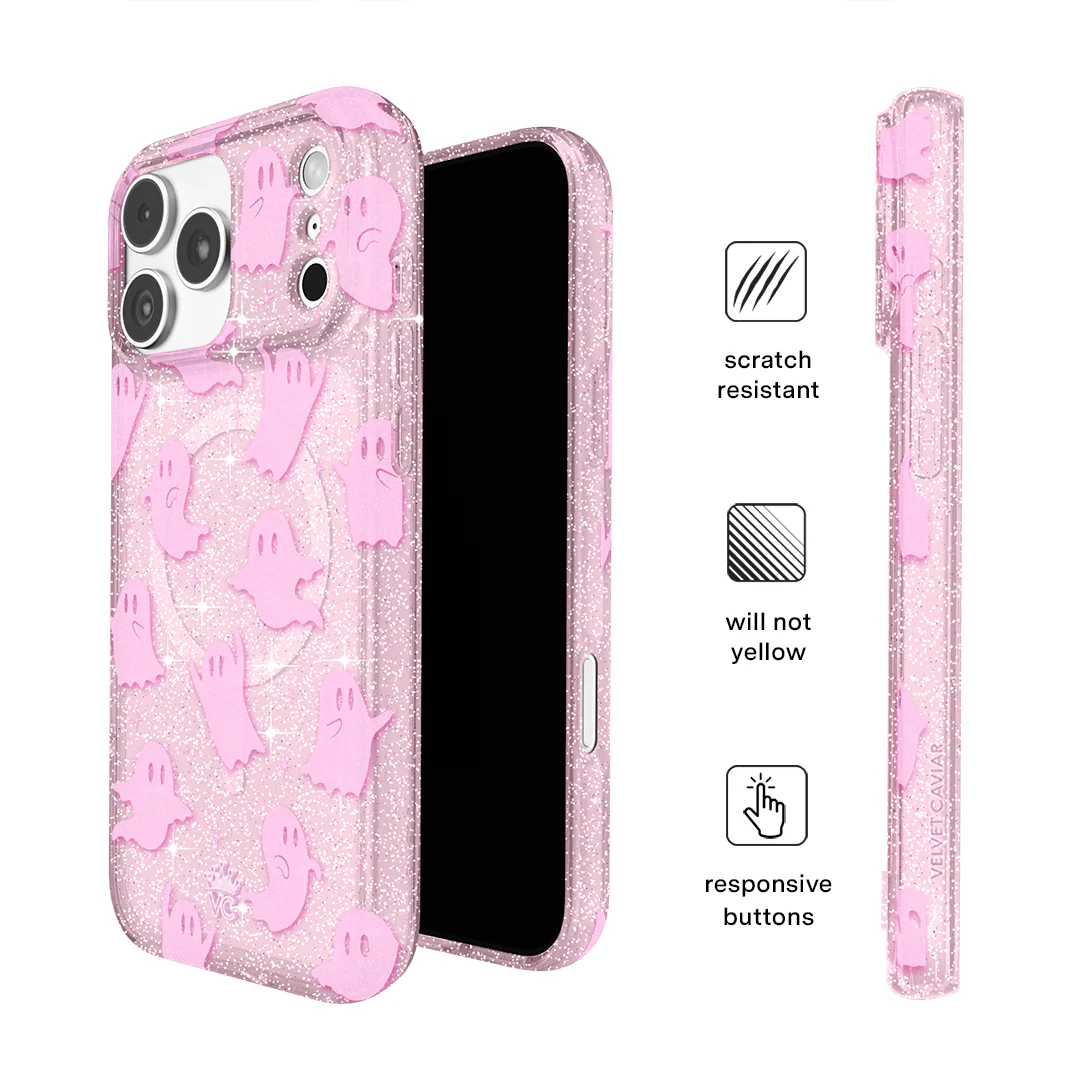 Ghosted Pink Glitter iPhone Case - Image 110