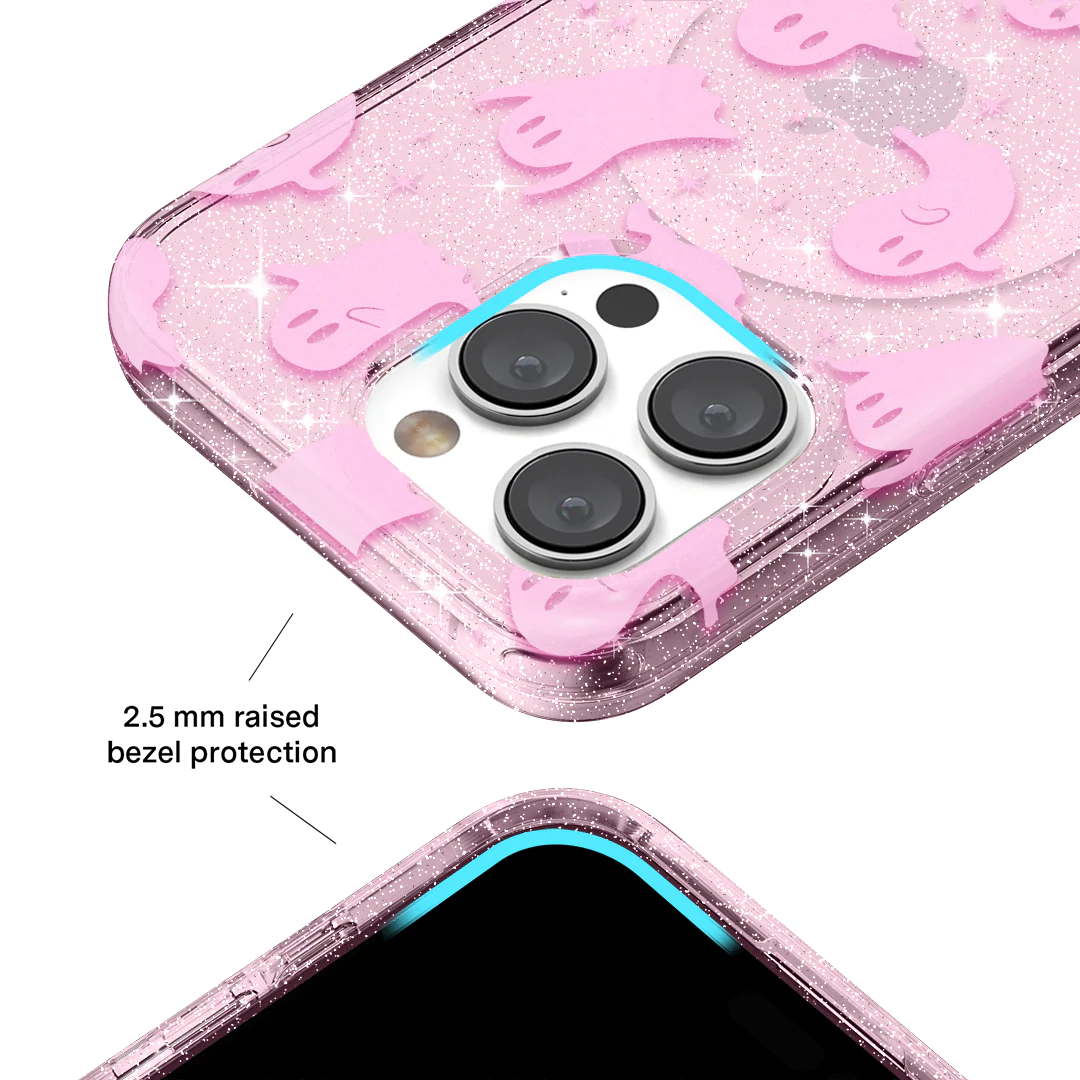Ghosted Pink Glitter iPhone Case - Image 42